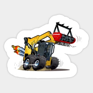 Cartoon Crazy Mulcher Sticker